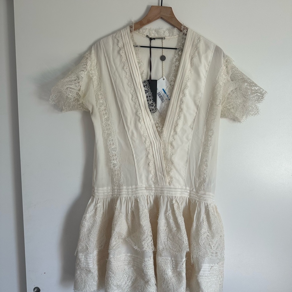 Elegant Cream Lace Dress